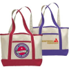 Premium Shopping Tote Bag w/Zipped Closure & Front Pocket