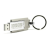 256 MB Keyring w/Chrome Steel Swivel USB Drive