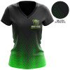 Women's 180 GSM Poly Interlock Sublimation Short Sleeve V-Neck T-Shirt