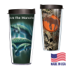 22 oz. Full Color Polycarbonate Double Wall Travel Tumblers
