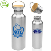 20 oz. BPA free Wood top Insulated Water Bottles w/ Handle