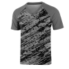 100% Cotton Full Color Reactive Digital Print Men's Raglan V-Neck T-Shirt - 5.3 oz