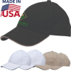 USA-Made 100% Cotton Unstructured Washed Cap With Pancake Visor