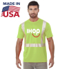 100% USA-Made Class 2 Hi Viz Segmented 100% Polyester Safety T-Shirt