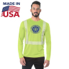 High Vis Class 2 USA-Made 100% Polyester Segmented Safety Long Sleeve T-Shirt