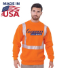 Hi Vis Class 2 USA-Made Pre-Shrunk Segmented Safety Sweatshirt