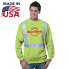 High Viz 100% USA-Made Pre-Shrunk Class 2 Safety Sweatshirt