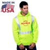 Hi Vis 100% USA-Made Pre-Shrunk Class 2 Safety Pullover Hoodie