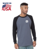 MADE IN USA 100% Pre-Shrunk Thermal Raglan Long Sleeve With Cuff