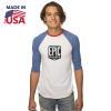 USA Made Unisex Americana Raglan Baseball Shirt