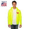 USA Made Unisex Fashion Fleece Neon Zip Hoodie