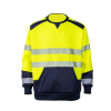 Hi Viz Class 3 Color Block Safety Sweatshirt With Segmented Tape and Kangaroo Pocket