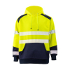 Hi Vis Class 3 Color Block Safety Hoodie With Segmented Tape And Kangaroo Pocket