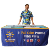 Premium Tablecloth 8 ft Premium Full Color Fitted Style Table Throws