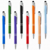 Plunge-Action Metal Ballpoint Pen with Stylus