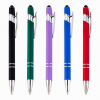 Plunge-Action Metal Ballpoint Pen with Stylus