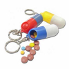 Capsule Shaped Pill Box Keyrings
