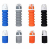Collapsible Silicone Water Bottle With Carabiner