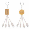 Bamboo Charging Cable Keychain