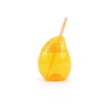 Mango Shaped PET Cup With Straw