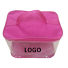 Hot Pink Transparent PVC Cosmetics Bag