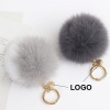 Fur Pom Keychain with Tag
