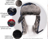 Ushanka Winter Bomber Fur Trapper Plaid Hat