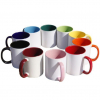 Inner Color and Outer White Ceramic Cup