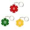 Dice Style Poker Chip Keychain