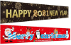 Large New Year Christmas Full color Banner - 118' x 20'