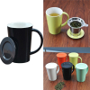 15OZ Ceramic Mug with Lid and Filter