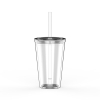Double-wall Plastic Cup With Straw